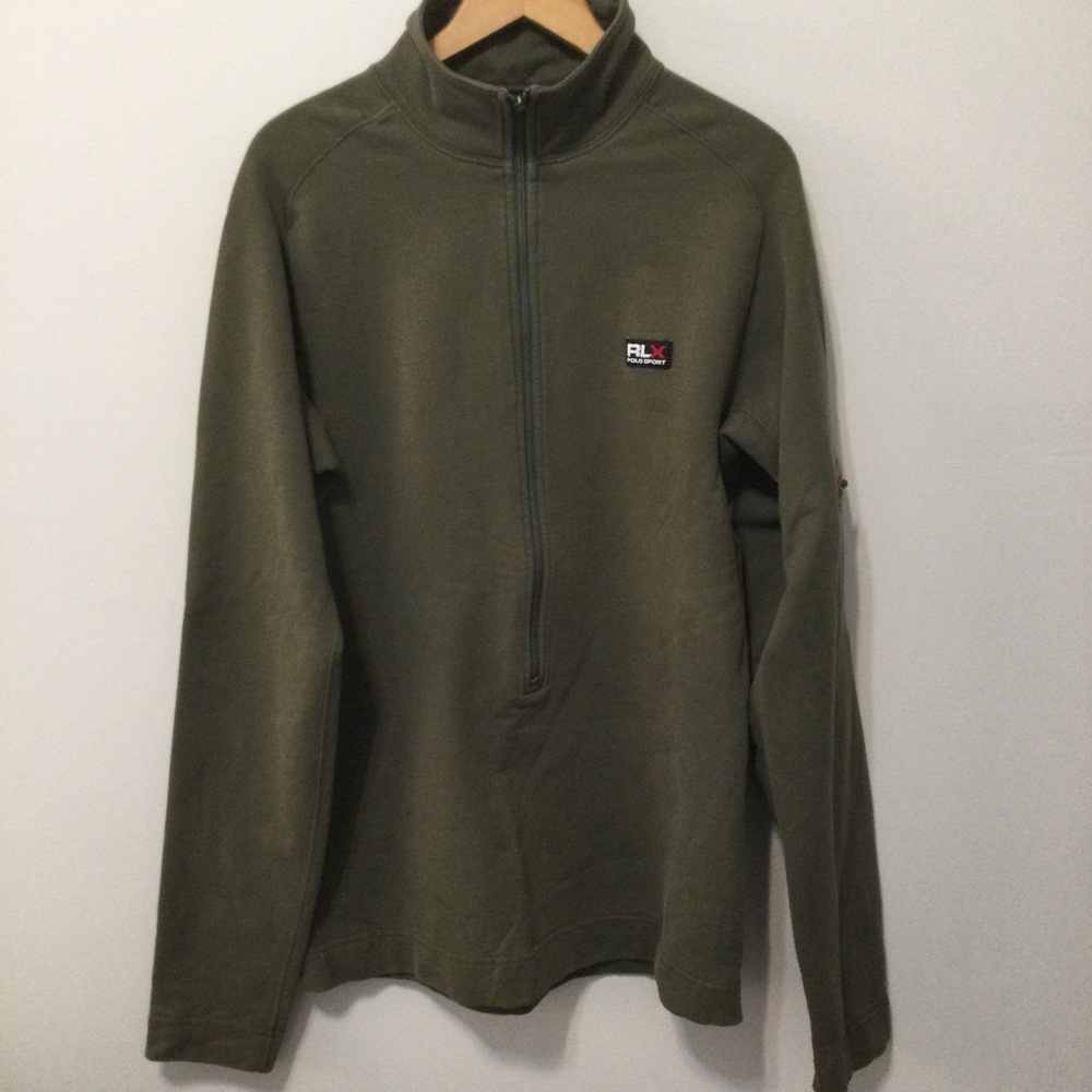 Mens RALPH LAUREN RLX Polo Sport 1/4 zip pullover top long sleeve athletic